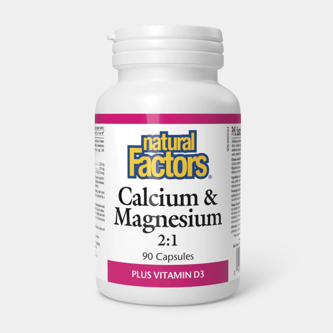 Vápnik (Calcium), Horčík (Magnézium) + Vitamín D3 - Natural Factors