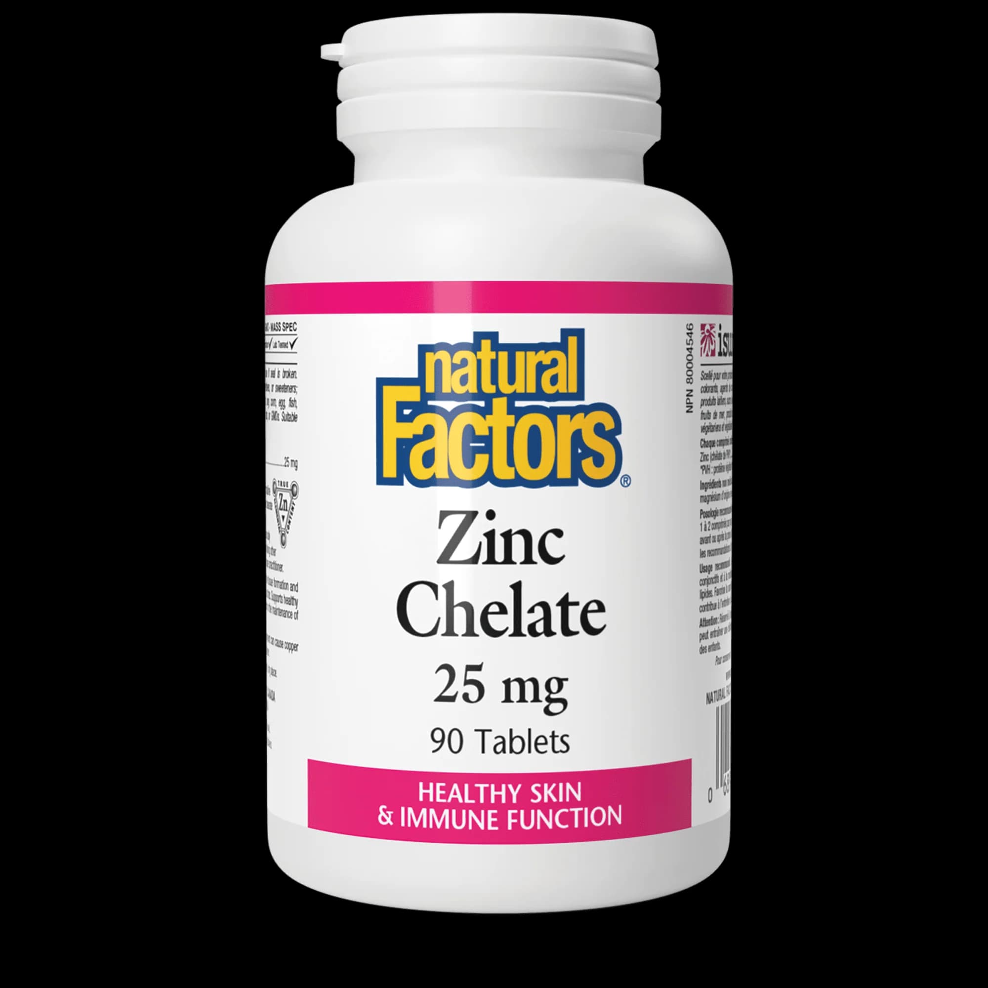 Zinok 25 mg Chelát - Natural Factors – obrázok 2